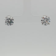 Round Diamond 4 Prong Martini Earrings