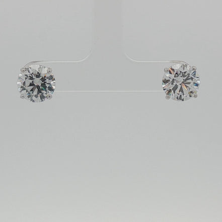 Round Diamond 4 Prong Martini Earrings