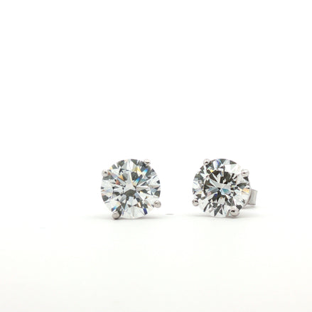 Round Diamond 4 Prong Martini Earrings