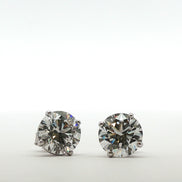 Round Diamond 4 Prong Martini Earrings