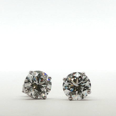 Round Diamond 4 Prong Martini Earrings