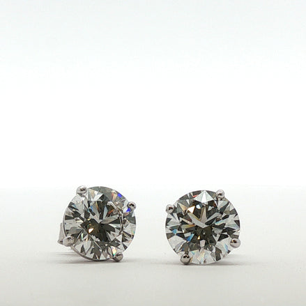 Round Diamond 4 Prong Martini Earrings