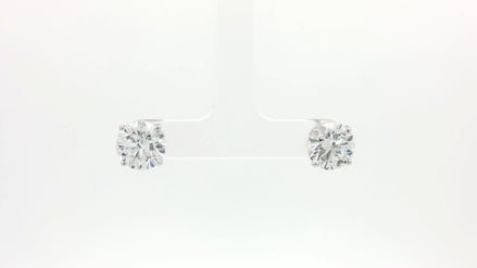 Round Diamond 4 Prong Martini Earrings