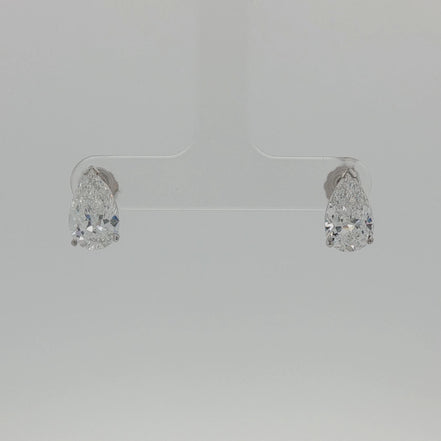Pear Shaped Diamond Earrings