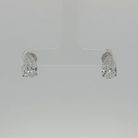 Pear Shaped Diamond Earrings
