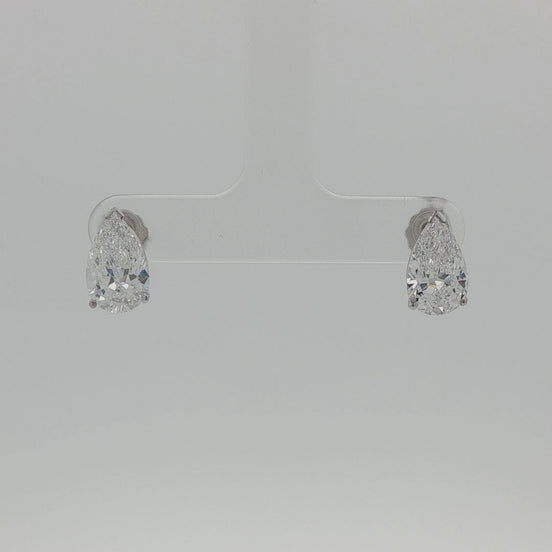 Pear Shaped Diamond Earrings