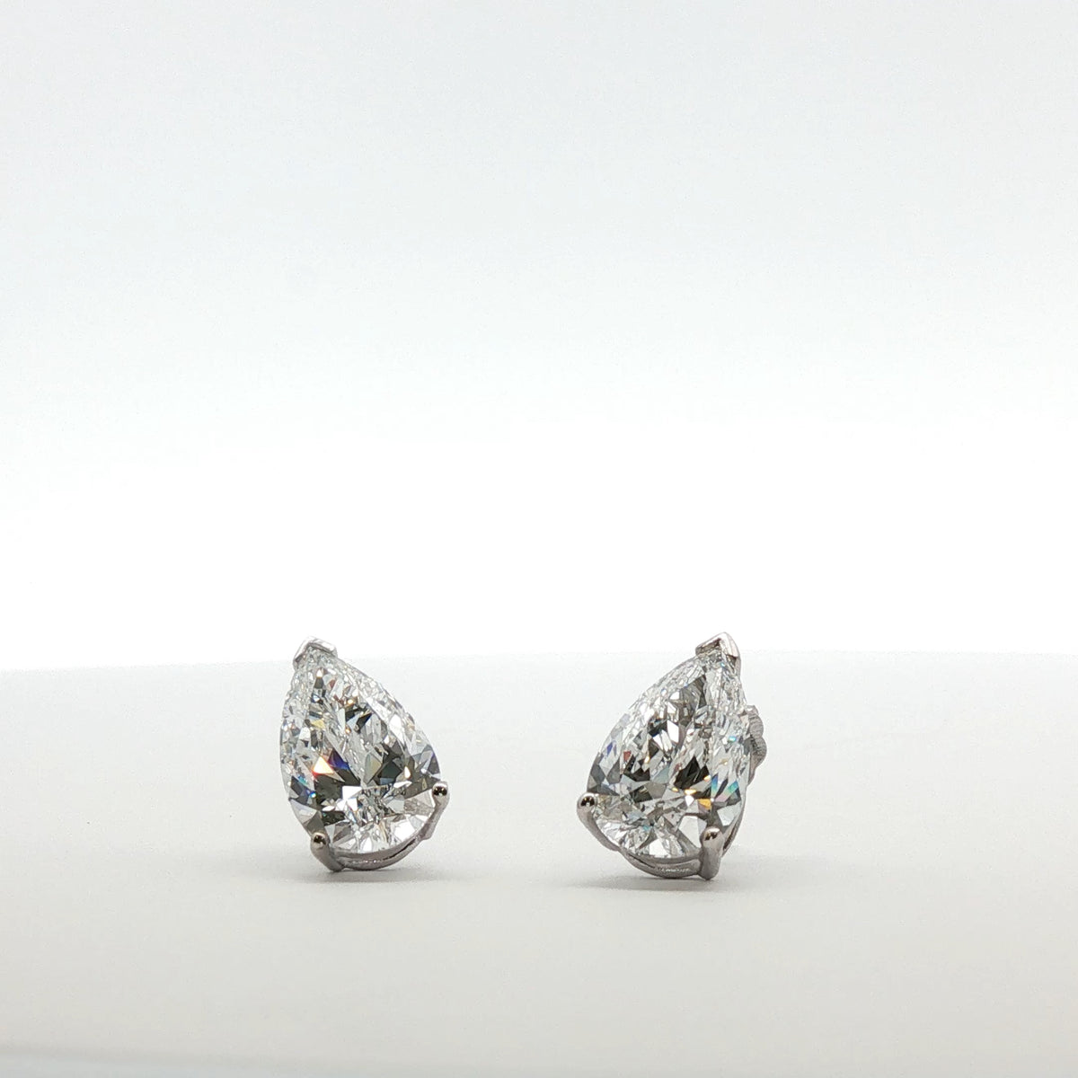 Pear Shaped Diamond Earrings