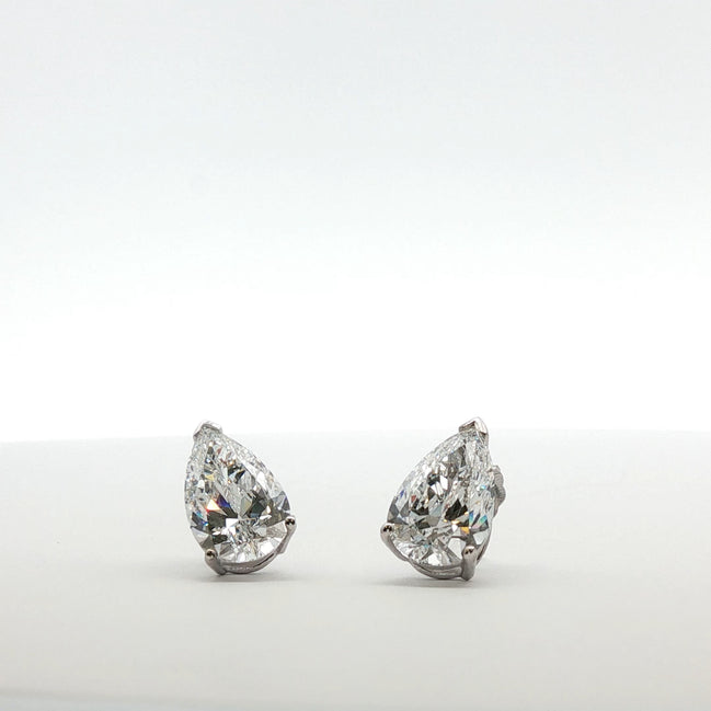 Pear Shaped Diamond Earrings