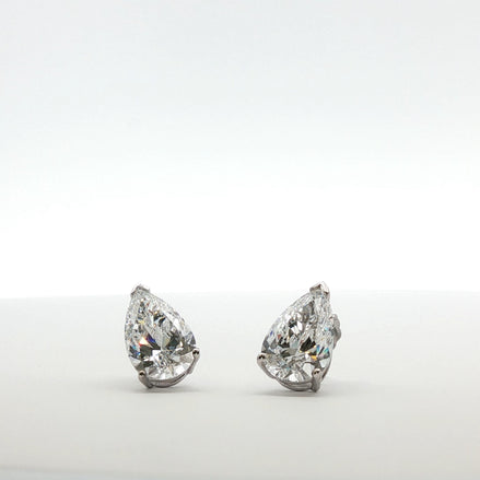 Pear Shaped Diamond Earrings