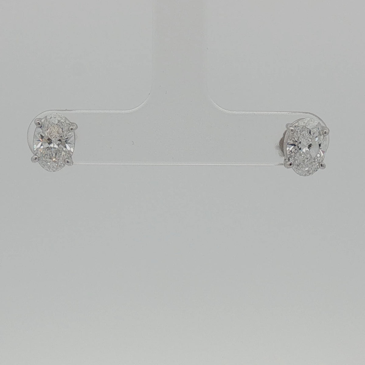 Oval Cut Diamond Earrings