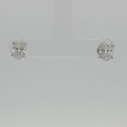 Oval Cut Diamond Earrings