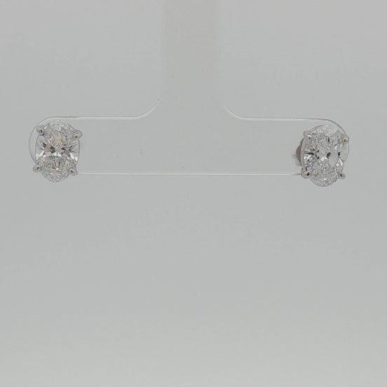Oval Cut Diamond Earrings