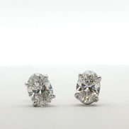 Oval Cut Diamond Earrings