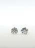 Round Diamond Earrings in 3 prong Martini Setting