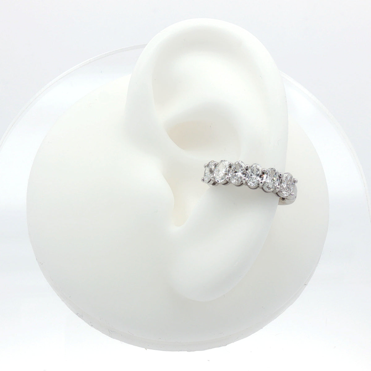 Natural Oval Diamond Ear Cuff