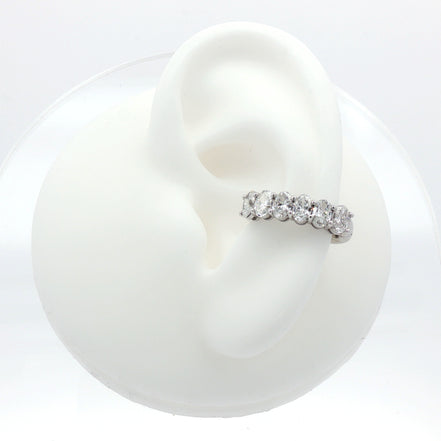 Natural Oval Diamond Ear Cuff